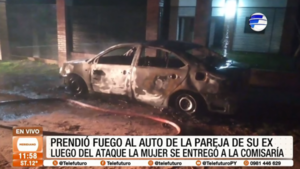 Prendió fuego al vehículo de la pareja de su ex