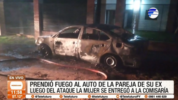 Prendió fuego al vehículo de la pareja de su ex