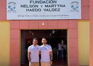 Haedo Valdez estuvo de visita en su fundación compartiendo un hermoso momento con los peques
