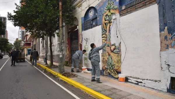 Municipalidad de Asunción borra murales y grafitis en cuadra cultural de La Chispa
