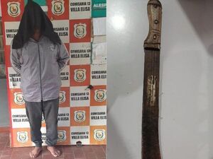 Arriero tarova fue detenido por amenazar a comerciente con un machete