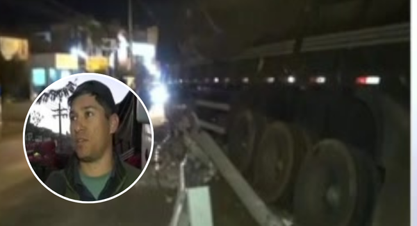 Camión de gran porte perdió el control y chocó - SNT
