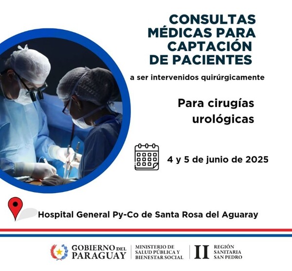 Realizarán jornada quirúrgica gratuita de urología en San Pedro - .::Agencia IP::.