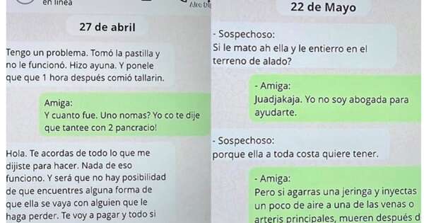 La Nación / Escalofriantes chats muestran cómo planearon matar a María Fernanda