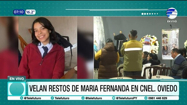 Dolor y conmoción: Velan restos de María Fernanda en Coronel Oviedo