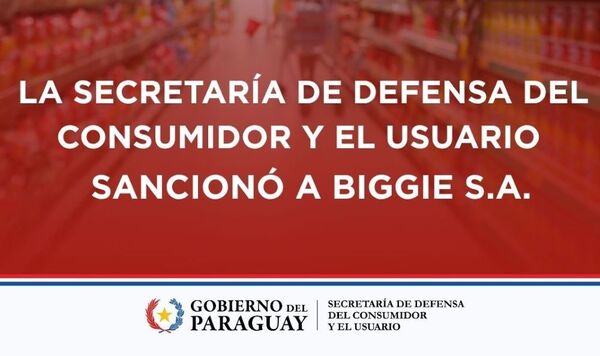 SEDECO sancionó a Biggie por violar derechos del consumidor