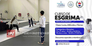 UNIVERSIDAD CATÓLICA CAMPUS ITAPÚA INVITA A PARTICIPAR DEL CURSO DE ESGRIMA