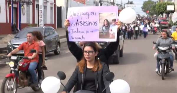 La Nación / Doloroso último adiós a María Fernanda en Coronel Oviedo