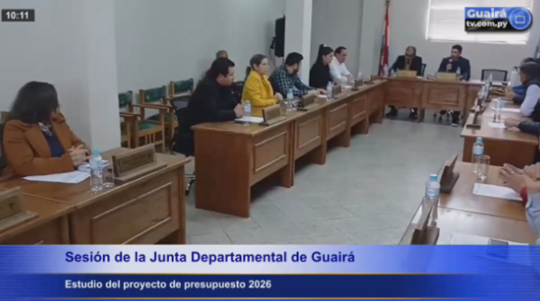 Aprueban proyecto de presupuesto 2026 de la Gobernación de Guairá