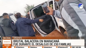 Maracaná: desalojo violento deja un policía herido
