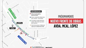 MOPC anuncia nueva etapa de obras con cambio de circulación sobre Mariscal López