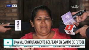 Madre resulta herida al proteger a su hijo de brutal golpiza tras partido en Limpio