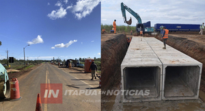 FINALIZARON LAS OBRAS DE ALCANTARILLADO SOBRE LA RUTA PY01 EN CNEL. BOGADO