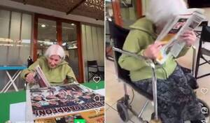 Hermoso fútbol: abuela de 98 años se enteró que el club de sus amores fue campeón y la reacción emociona