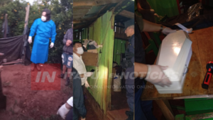 DESENTERRARON EL FETO HALLADO EN UNA VIVIENDA DE NATALIO 