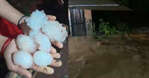 La Nación / Temporal causa estragos: raudales, inundaciones y granizada en el Sur