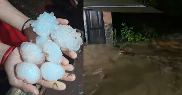La Nación / Temporal causa estragos: raudales, inundaciones y granizada en el Sur