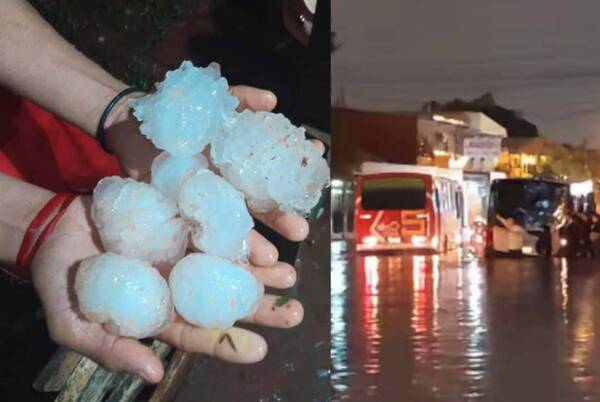 “Bombas” de hielo, calles que se “fueron”, inundaciones y sarambi de acá para allá tras temporal