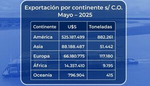 América se posicionó como el principal destino de las manufacturas paraguayas