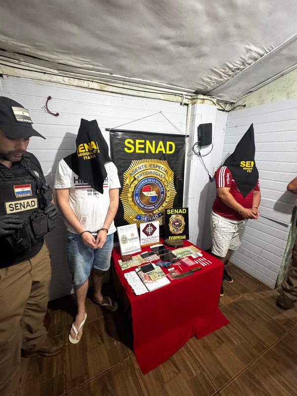 Golpe al microtráfico en Encarnación: dos detenidos y drogas incautadas