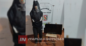 RECUPERAN TELEVISOR HURTADO TRAS PROCEDIMIENTO POLICIAL 