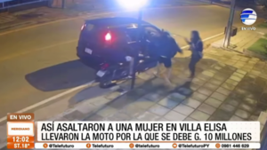 Así asaltaron a una mujer en Villa Elisa