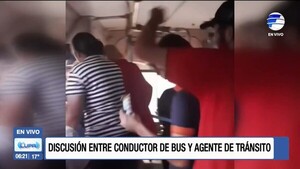 Discusión entre conductor de bus y PMT en Ñemby: Reportan pasajeros afectados por gas pimienta