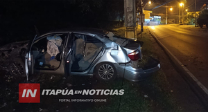 CONDUCTORA IMPACTÓ CONTRA UNA COLUMNA DE LA ANDE EN CAMBYRETÁ