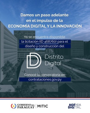 MITIC lanza licitación pública internacional para diseño y construcción del “Distrito Digital”