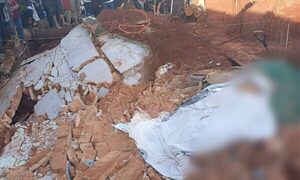 Caaguazú: albañil pierde la vida tras derrumbe de muralla