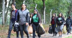 La Nación / San Lorenzo: se realizó segunda exitosa edición del Eco Plogging