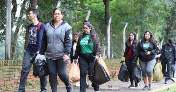La Nación / San Lorenzo: se realizó segunda exitosa edición del Eco Plogging