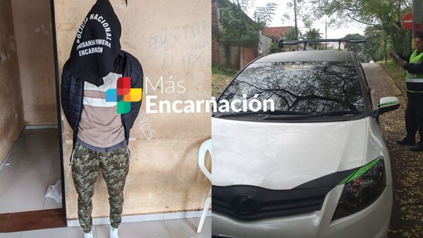 Detienen a joven borracho que conducía en zig zag en pleno centro de Encarnación