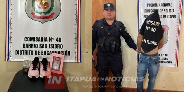 DETIENEN SUJETO CON DOS ÓRDENES DE CAPTURA EN ENCARNACIÓN