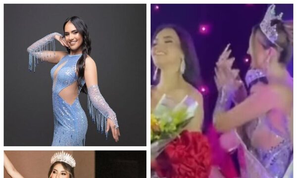 (VIDEO)Escándalo en elección de Miss: ¡Reina saliente tumbó corona de la nueva en plena premiación!