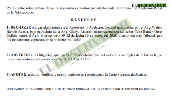 Cámara confirma a juez en causa que investiga daño patrimonial de US$ 621.000 y advierten con sanciones a recusante - El Observador