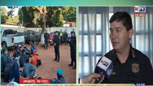 Policía aprehende a 30 presuntos adictos en plaza de Lambaré
