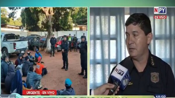 Policía aprehende a 30 presuntos adictos en plaza de Lambaré