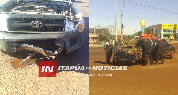 ACCIDENTE DE TRÁNSITO EN OBLIGADO INVOLUCRÓ A UNA AMBULANCIA Y UNA CAMIONETA