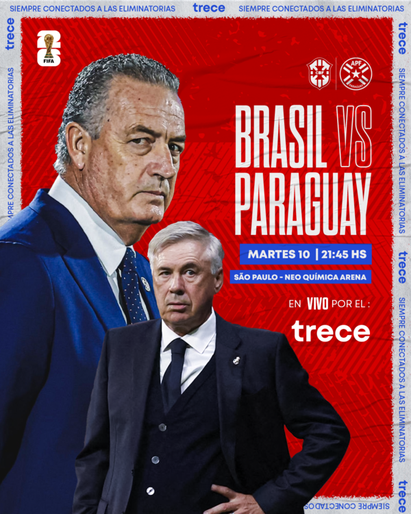 Brasil vs. Paraguay: ¡Alentá a la Albirroja por las pantallas de El Trece! - trece