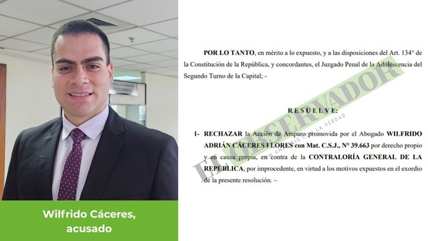 Juez rechaza amparo presentado por Wilfrido Cáceres respecto a su estudio de correspondencia - El Observador