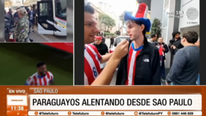 Paraguayos alentando a la Albirroja desde Sao Paulo
