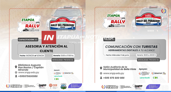 ARRANCAN EN ITAPÚA TALLERES CLAVE PARA ATENCIÓN AL TURISTA