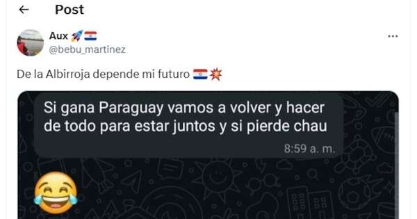 La Nación / ¡Si gana Paraguay, vuelven!: hinchas se juegan el amor por la albirroja