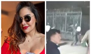(VIDEO)Larissa Riquelme pasó sustazo tras ataque de polis a hinchas paraguayos: “Casi nos matan”