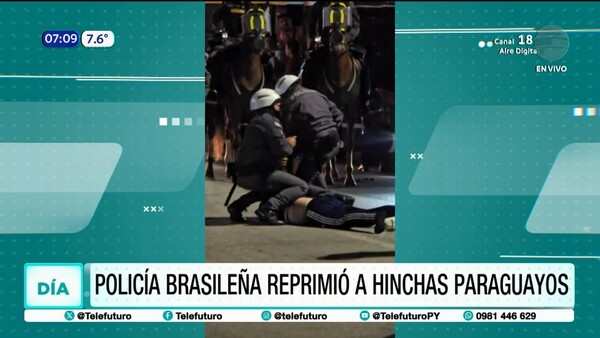 Represión policial a hinchas paraguayos en Brasil tras partido