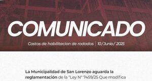 Municipalidad emite comunicado sobre costos de habilitación vehicular - San Lorenzo Hoy