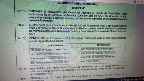 CAH interviene sucursal en Itapúa por presunta estafa con créditos y firmas falsas