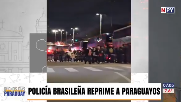 Violenta represión policial brasileña contra hinchas paraguayos