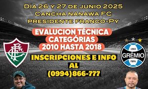 Observadores de Gremio y Fluminense verán a jugadores en Franco